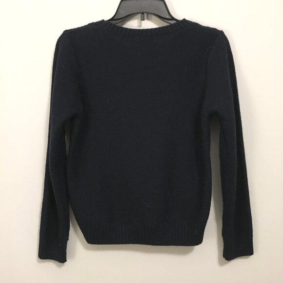 Made in Japan Dark Navy Blue Cable Jeweled Sweater - Picture 2 of 13
